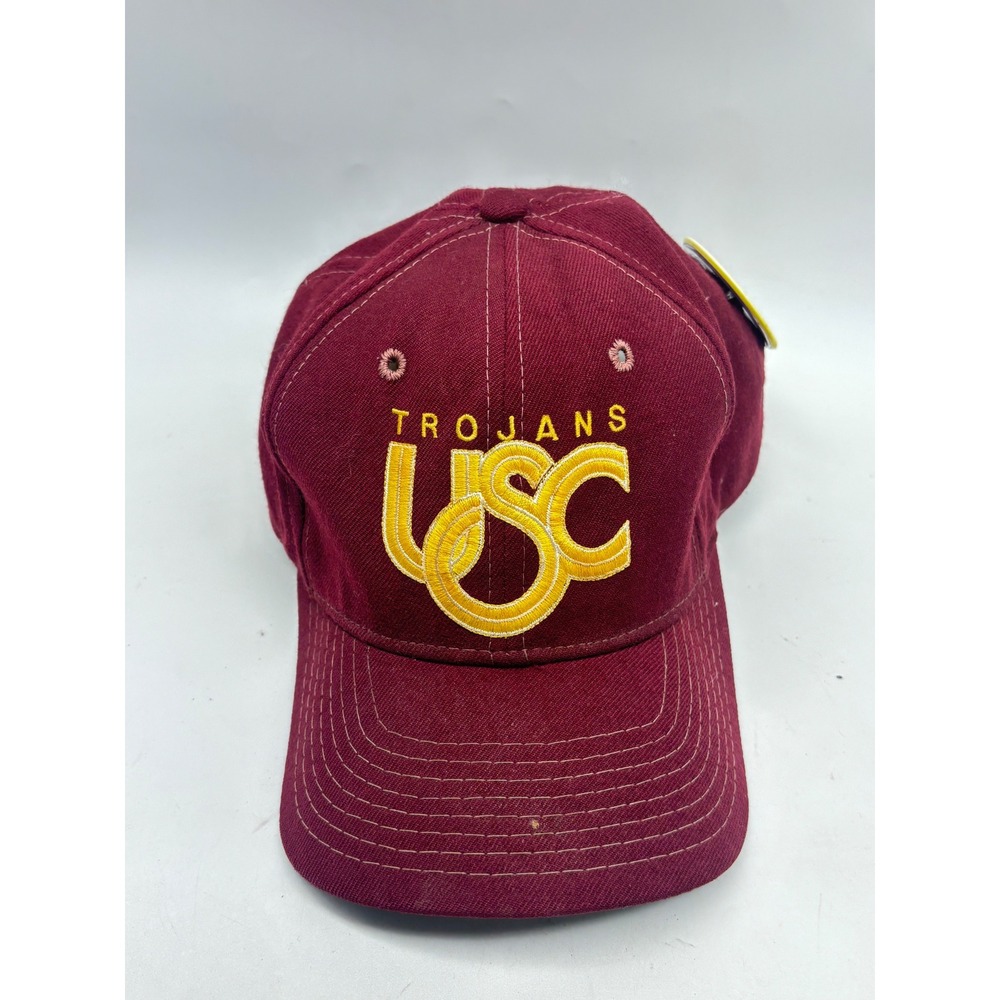 Vintage USC Trojans Snapback Hat 100% Wool Red The Pro Script Sports Specialties
